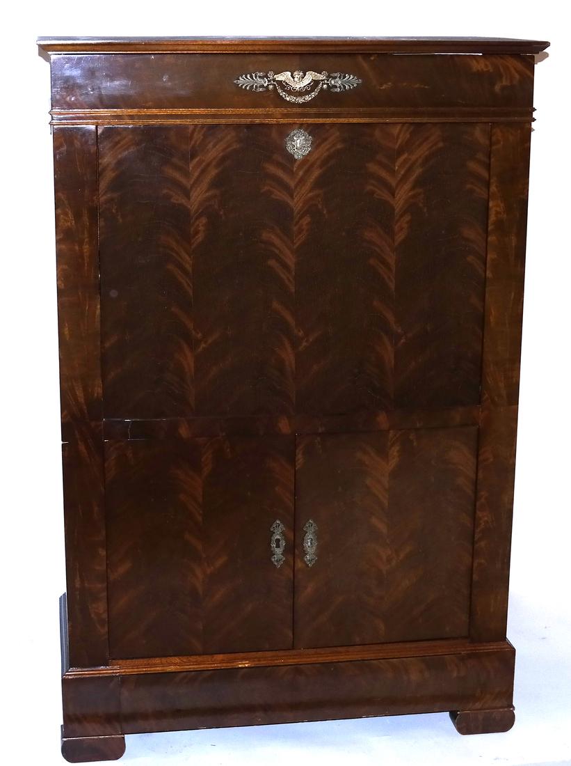 French-Style Mahogany Abattant Desk (1 of 8)