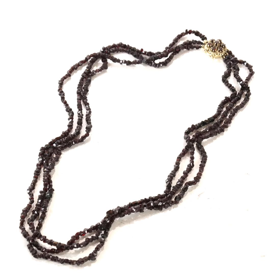 14k Ruby and Garnet Strand Necklace (1 of 4)