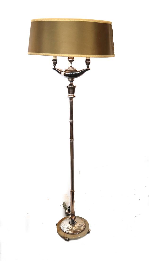 Silver-Plated Aladdin-Form Floor Lamp (1 of 6)