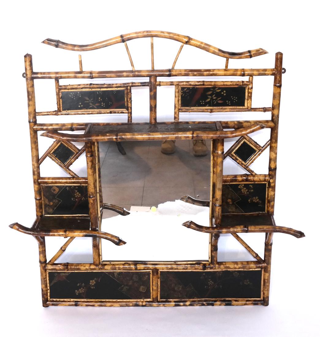 Antique English Bamboo Hanging Etagere (1 of 7)