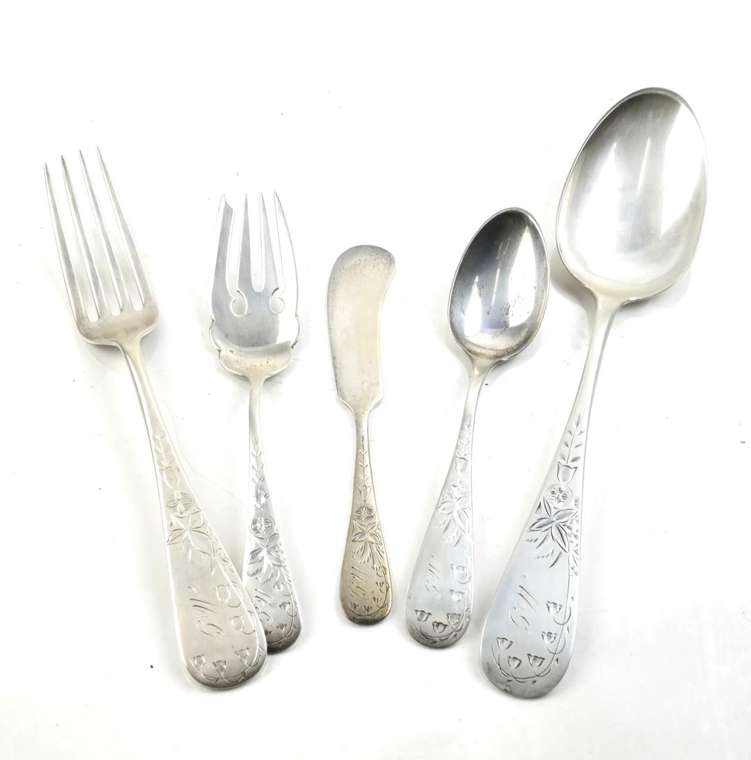Sterling Silver Flatware, Partial Service. M.F. & Co. (1 of 4)