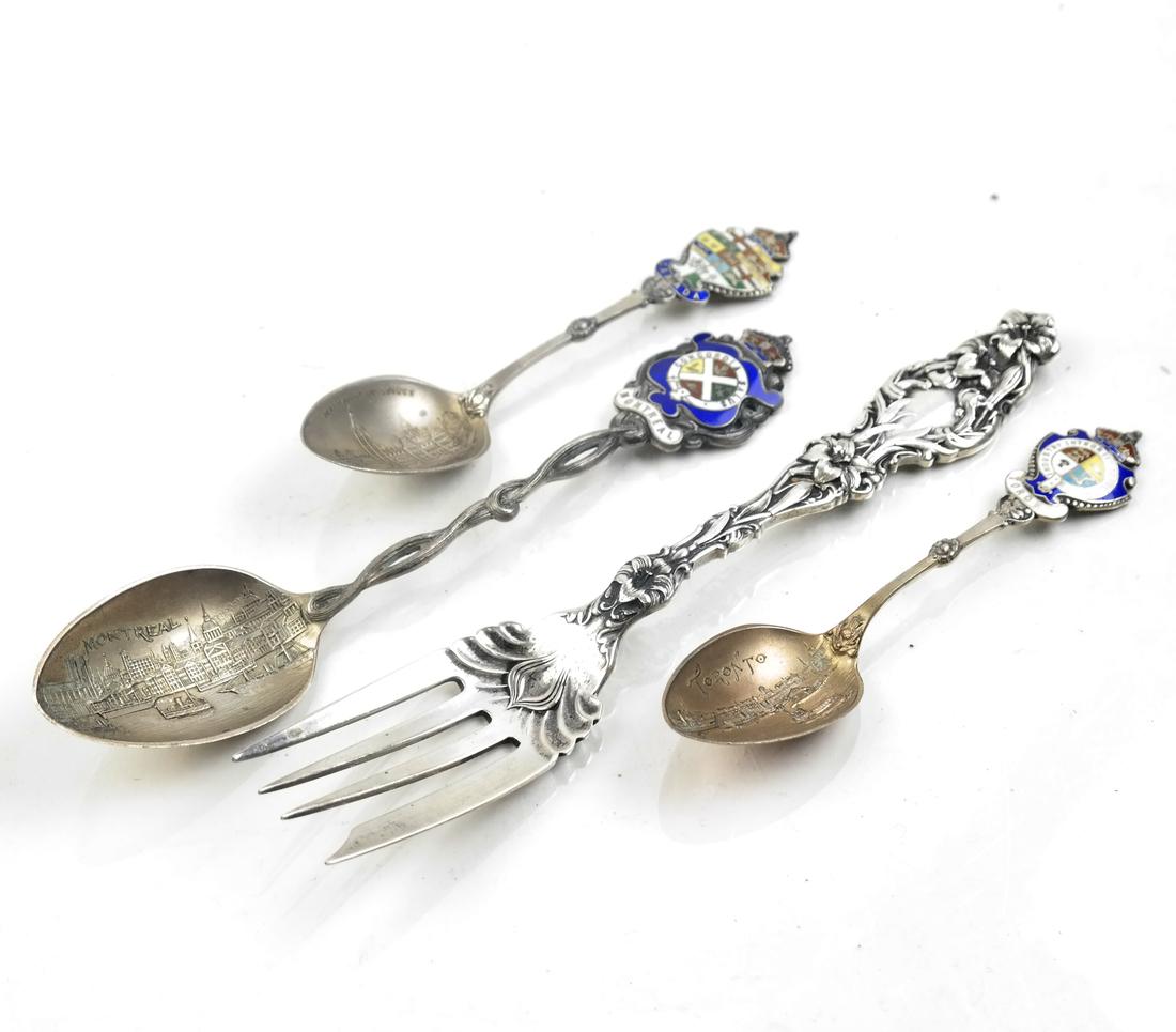 4 Pieces Sterling Silver and Enamel Spoons (1 of 7)