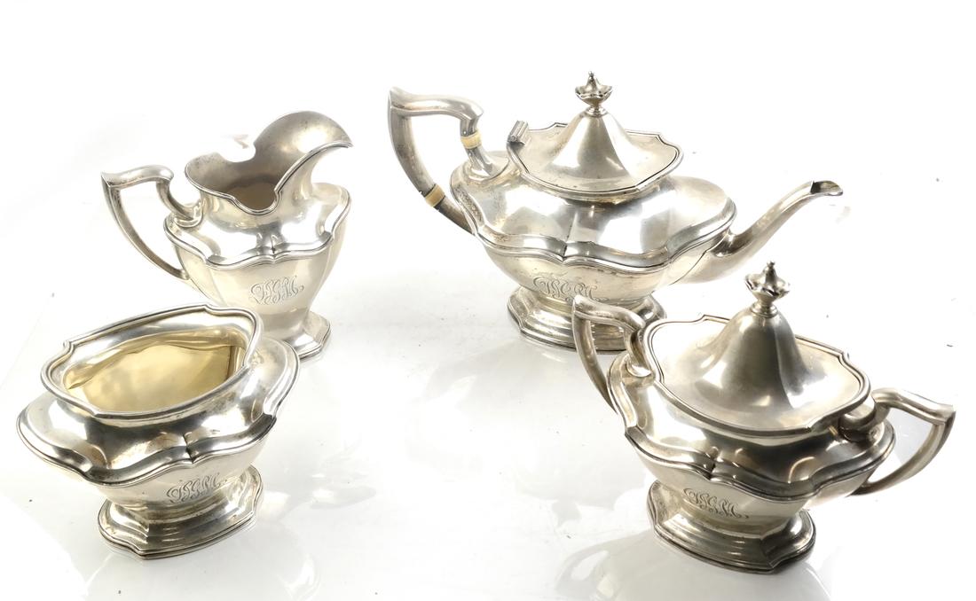 Four-Piece Sterling Silver Tea Set (1 of 6)