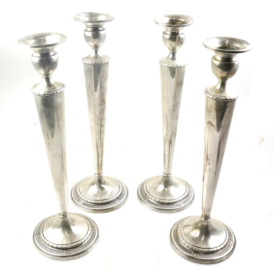 Four Sterling Silver Candlesticks (As Is) (1 of 3)