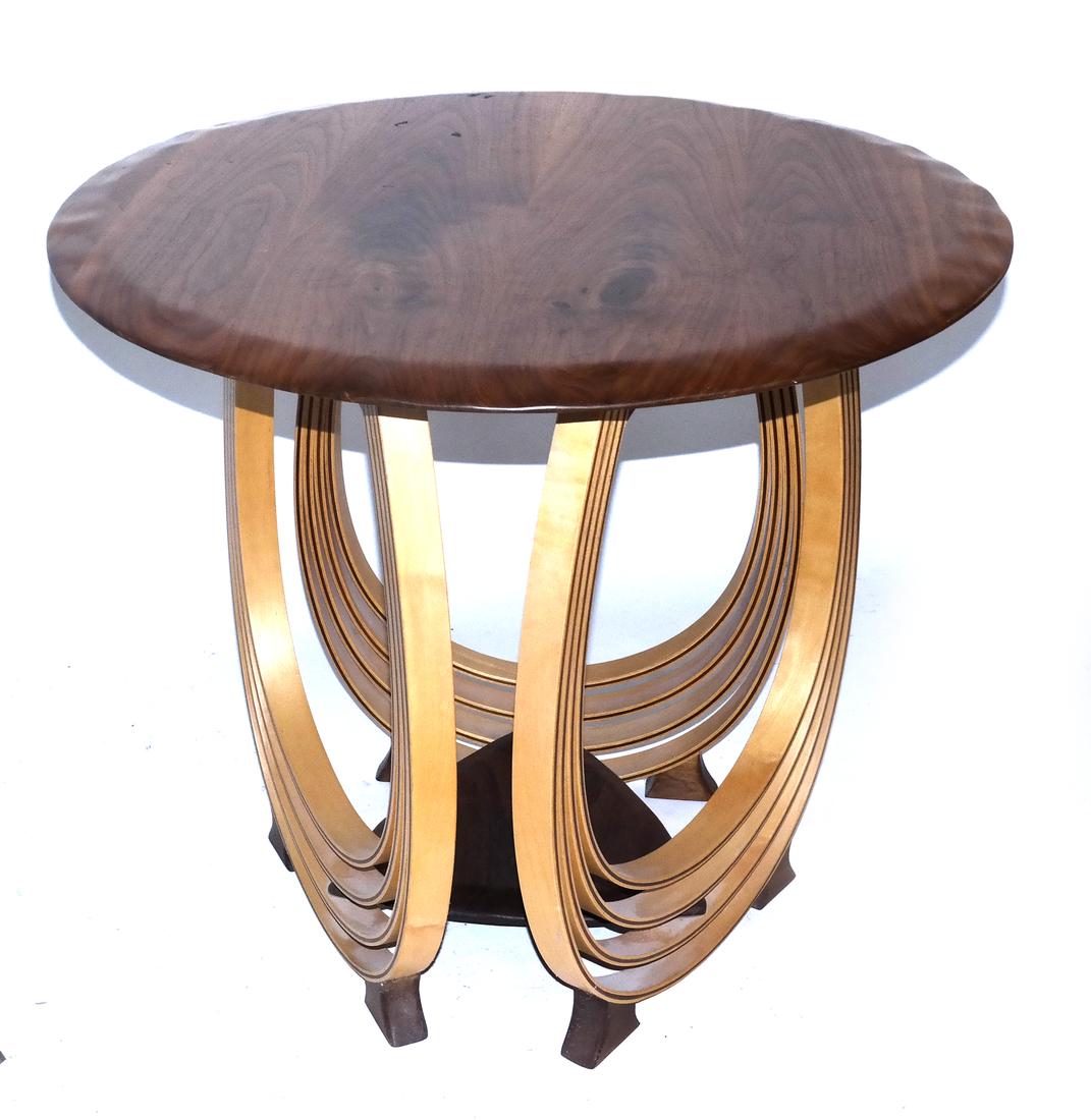 Contemporary Exotic Wood Circular Table by Paulus (1 of 6)