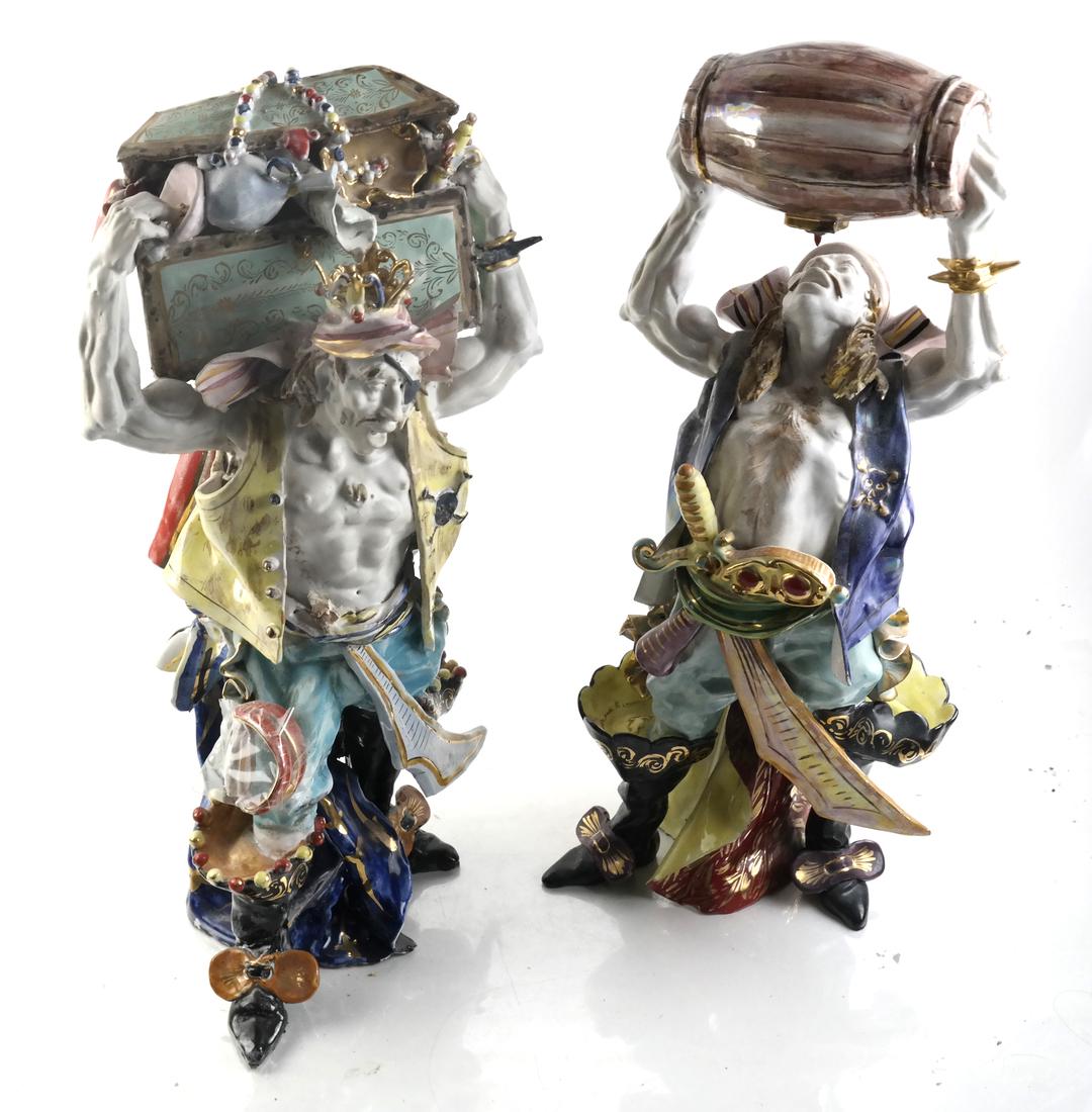 Pair of Italian Capodimonte Porcelain Figures (1 of 6)