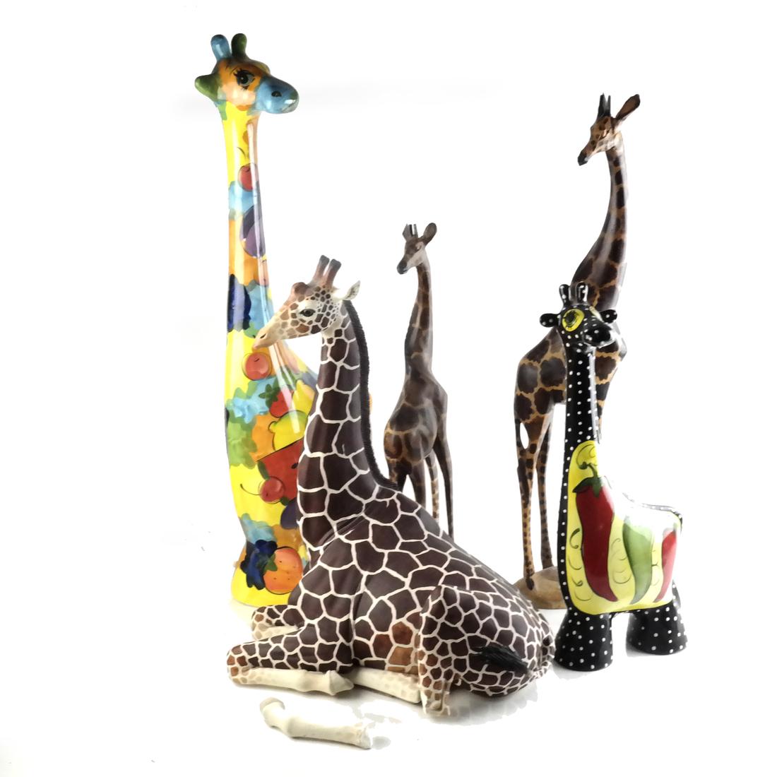 Africa and Turov: Five Assorted Sculptures of Giraffes (1 of 10)