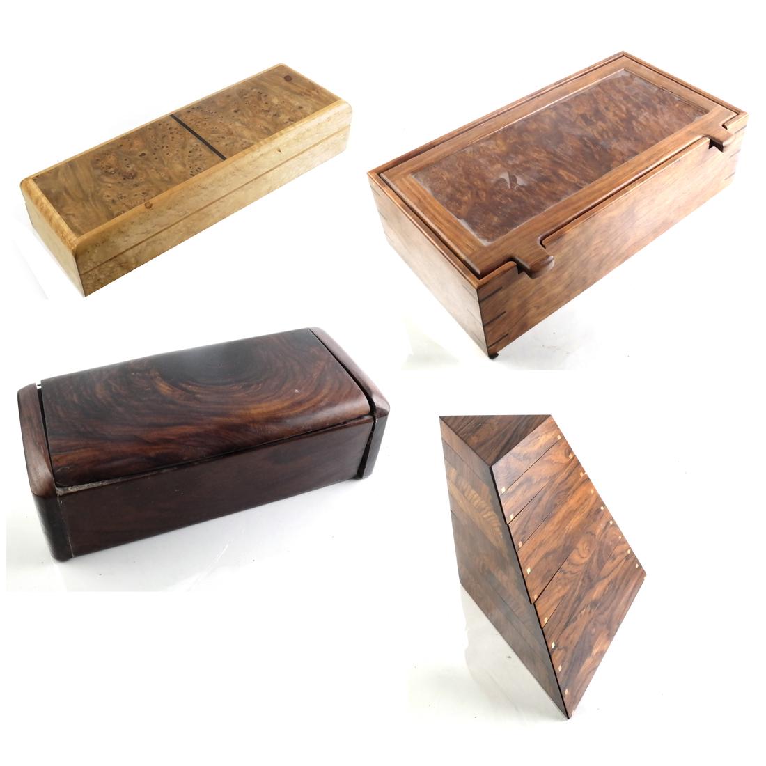 Four Various Mixed Wood Boxes (1 of 10)