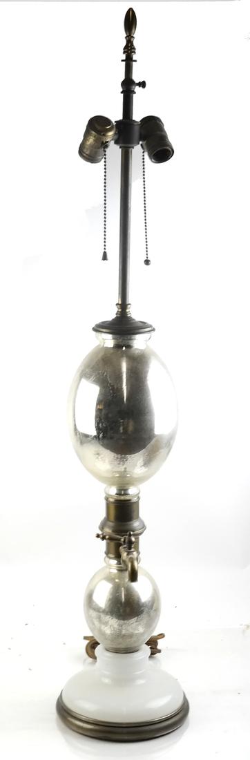 Victorian Glass Urn, c. 1890, Converted to Table Lamp (1 of 5)