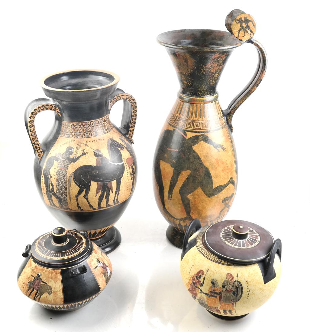 Group of 4 Reproduction Greek Vessels (1 of 9)