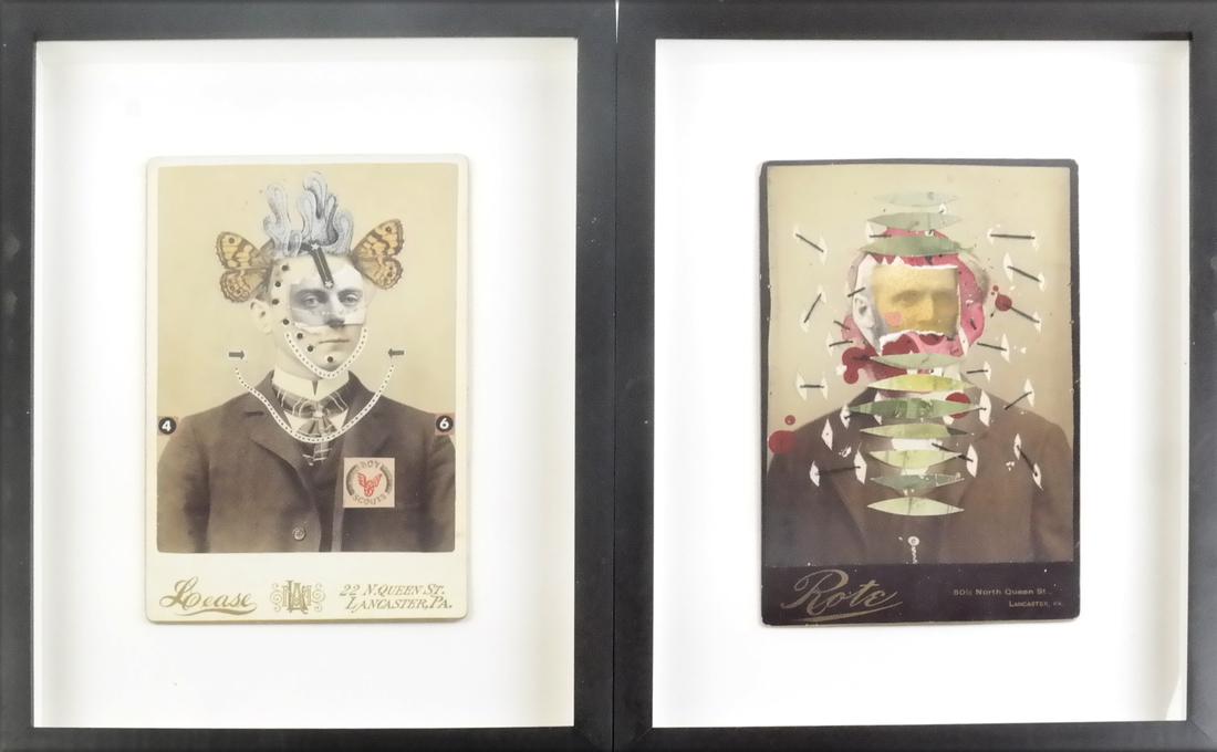 Emerson Cooper (American, b. 1953), 2 Postcard Collages (1 of 6)