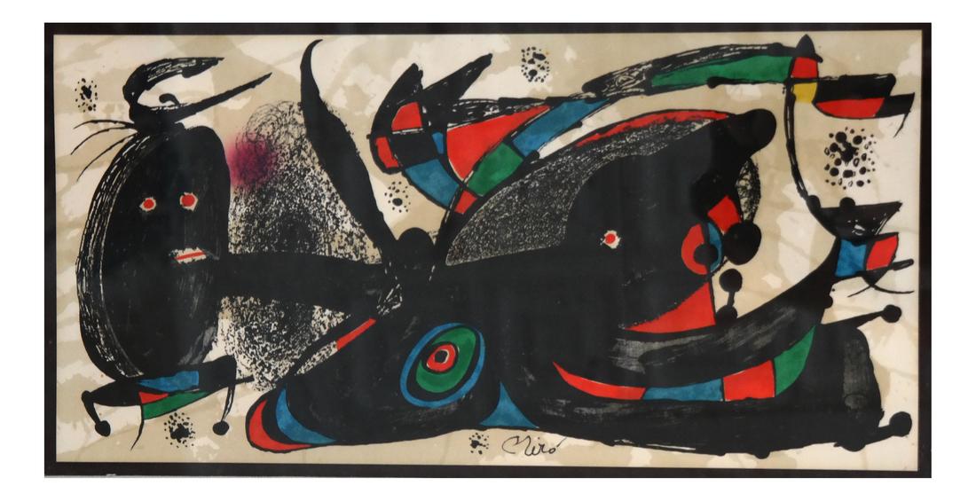 After Joan Miro - Framed Lithograph - With COA (1 of 6)