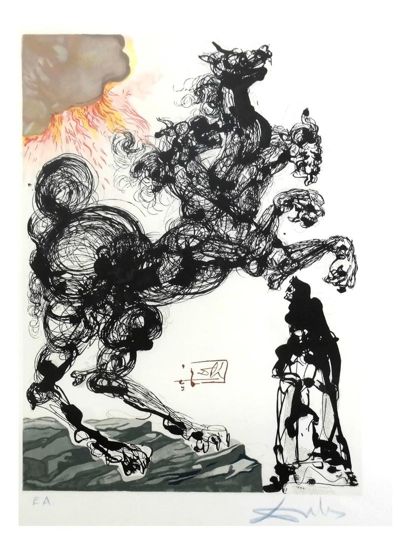Salvador Dali, "Dante's Divine Comedy: Hell: Canto VI" (1 of 7)