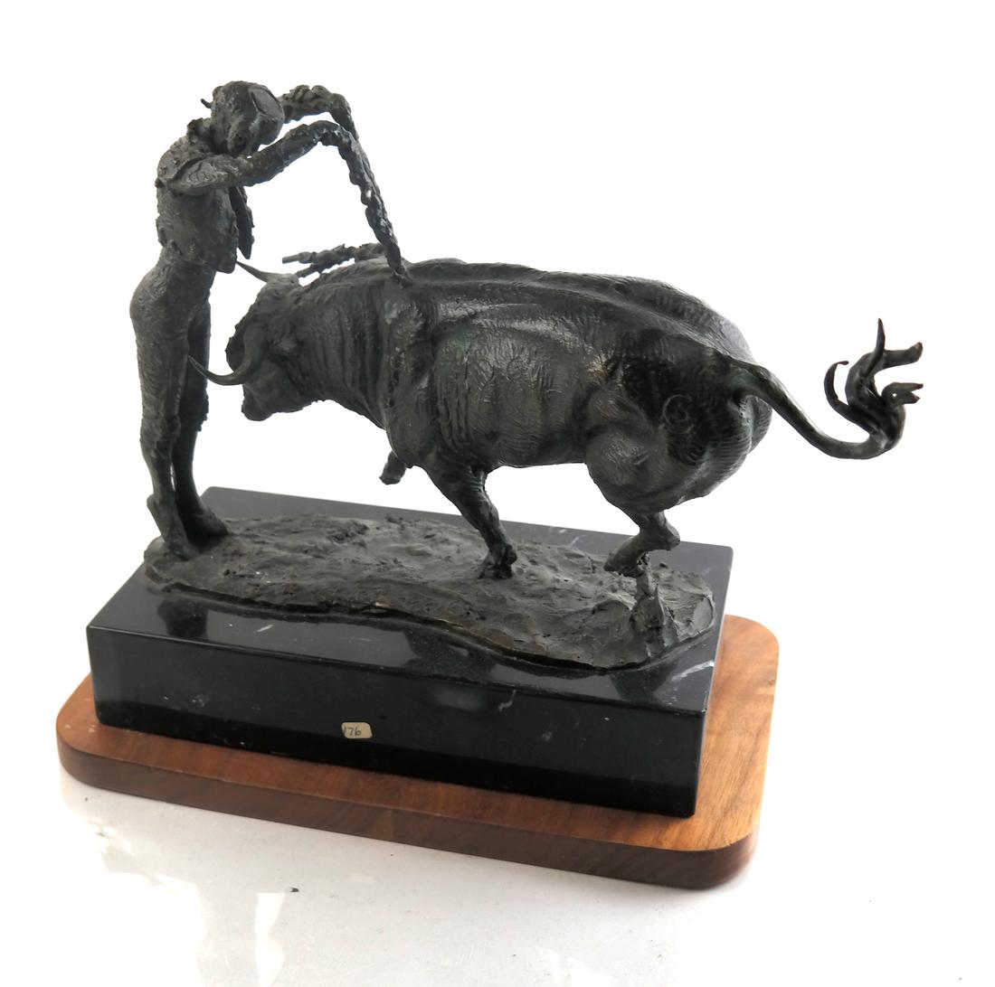 Humberto Peraza, "Matador and Bull" - Bronze Sculpture (1 of 5)
