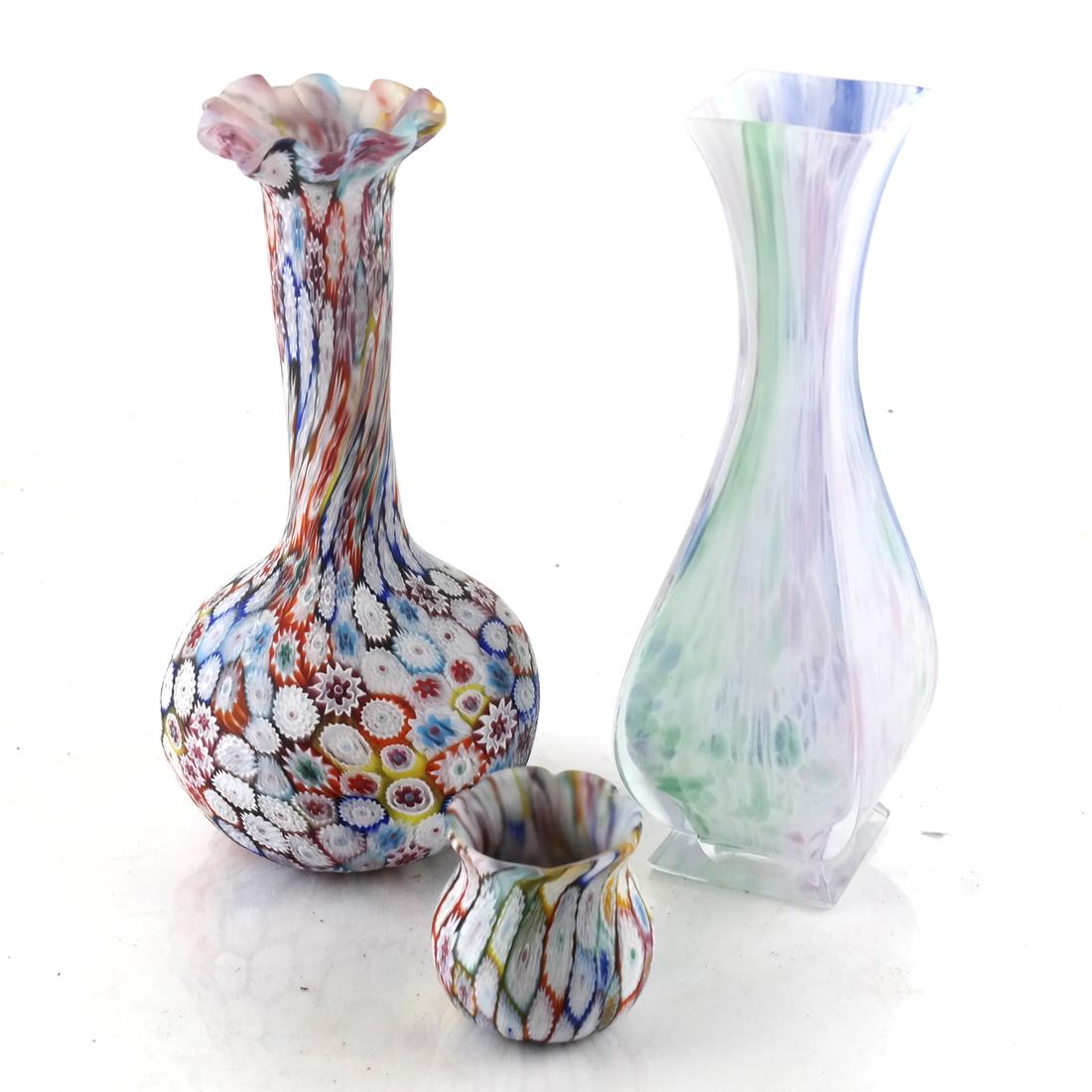 Three Art Glass Items, Including Millefiori (1 of 5)