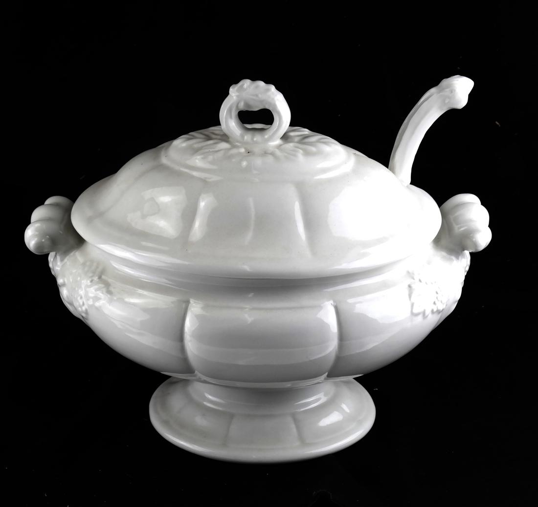 Victorian-Style Ironstone Covered Tureen With Ladle (1 of 6)