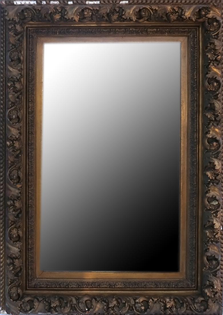 Carved Overmantle Mirror Mounted in Frame (1 of 5)