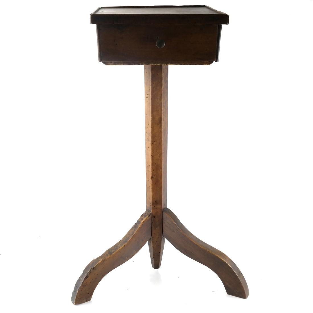 Antique Continental Tripod One-Drawer Table (1 of 4)