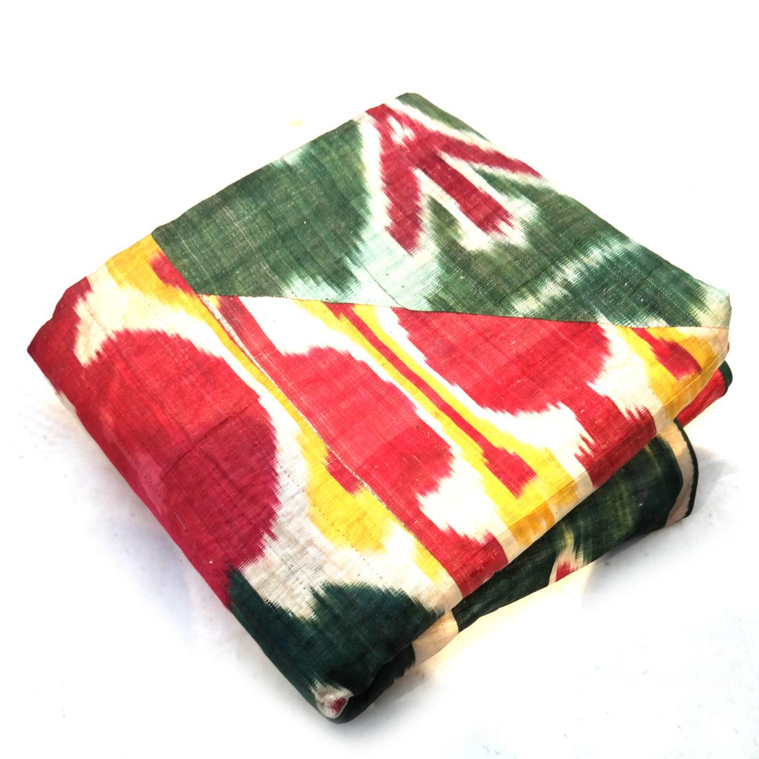 Late 19th Century Uzbek Silk Ikat Panel (1 of 4)