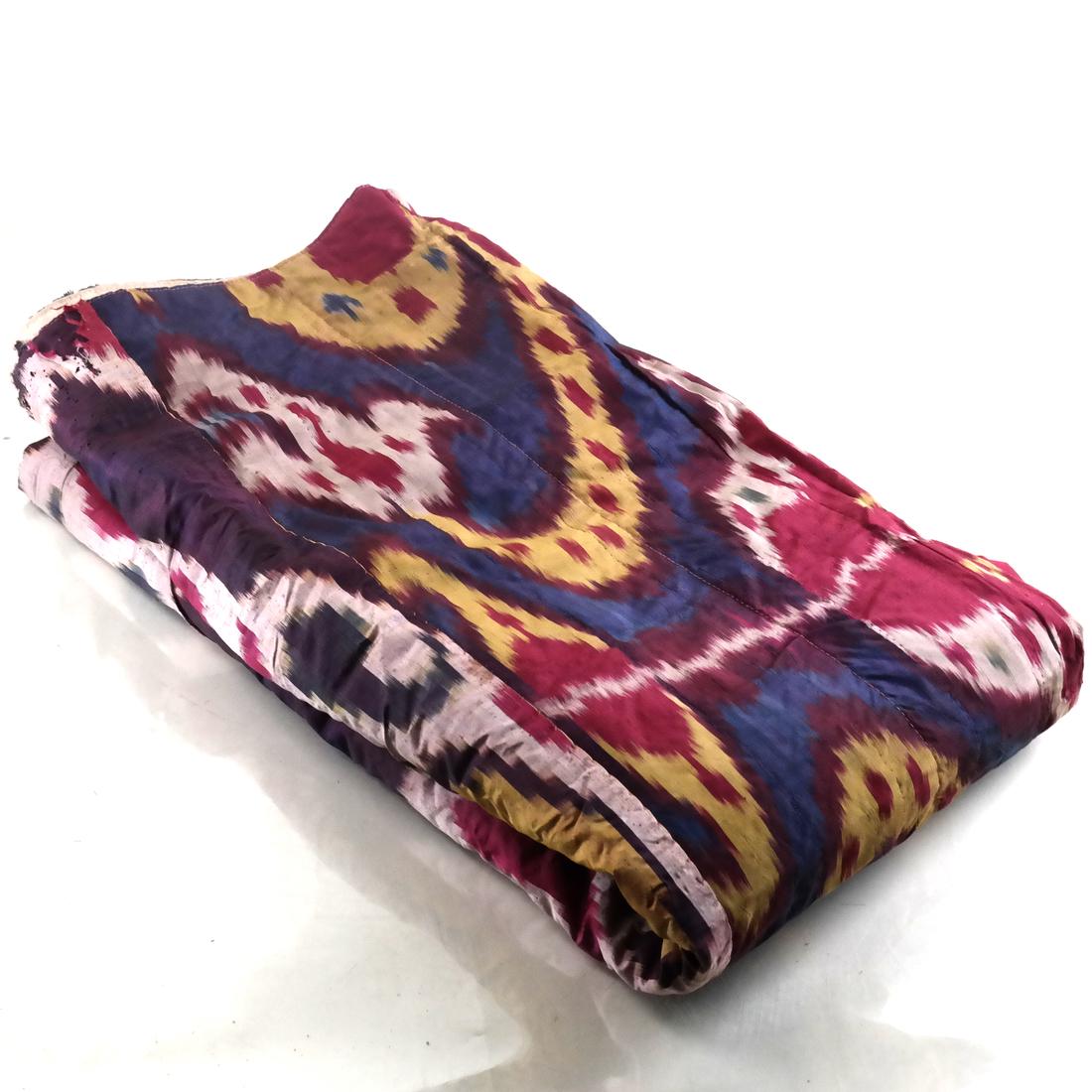 Late 19th Century Uzbek Silk Ikat Panel (1 of 5)