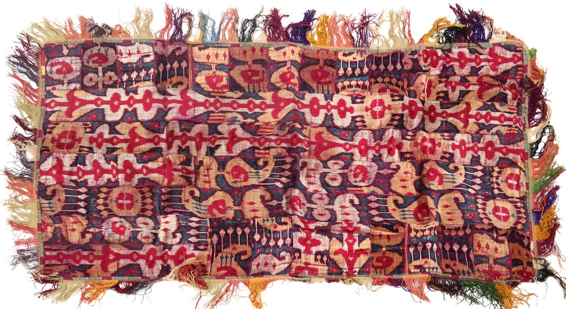 Antique Velvet Silk Uzbek Fabric Panel (1 of 5)