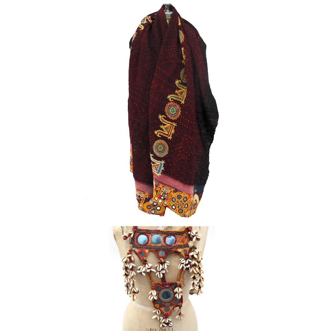 Indian Banjara Homespun Wool, Embroidered Panel (1 of 9)