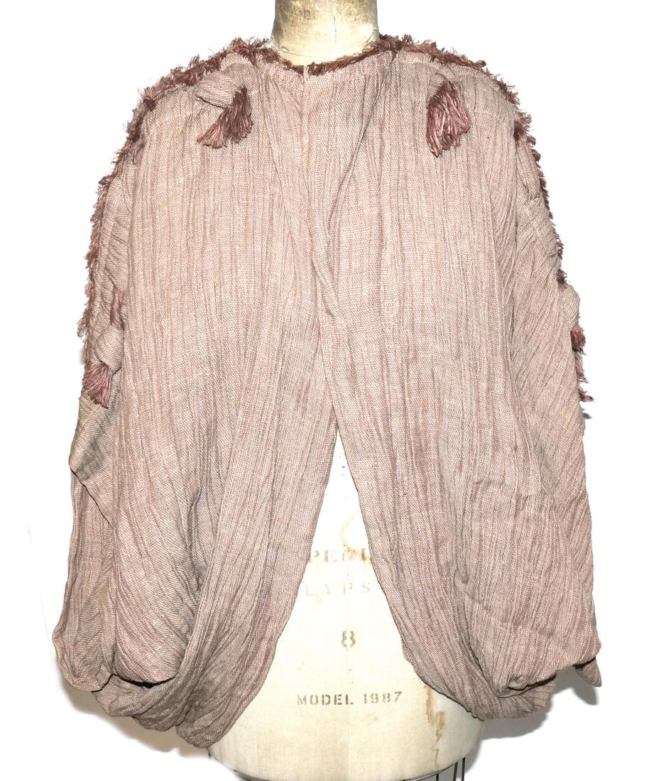 Issey Miyake Twill Top: Issey Miyake twill top. Dimensions: Neck to hem - 22.5" L ; 