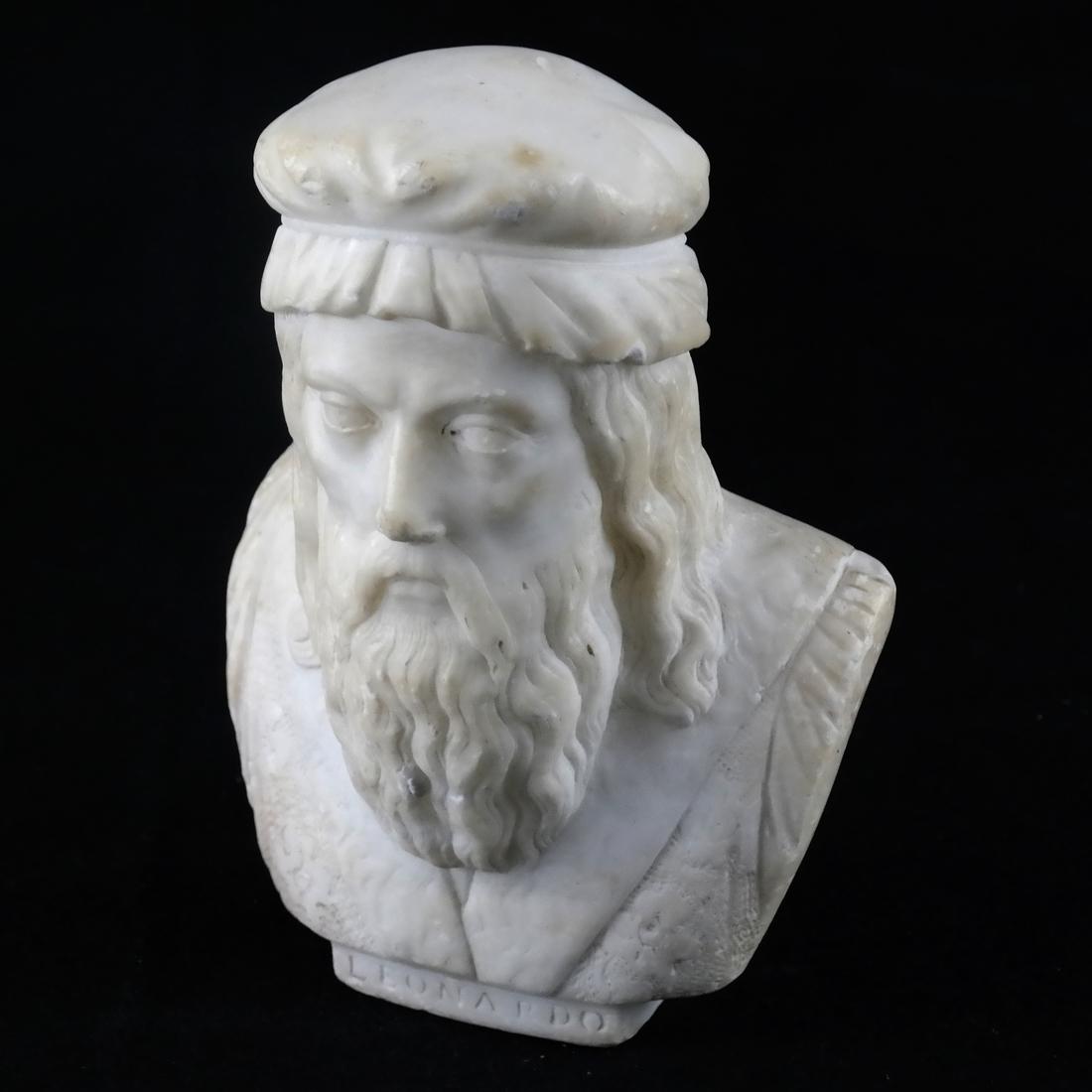 Miniature Marble Sculpture of a Bearded Man (1 of 6)