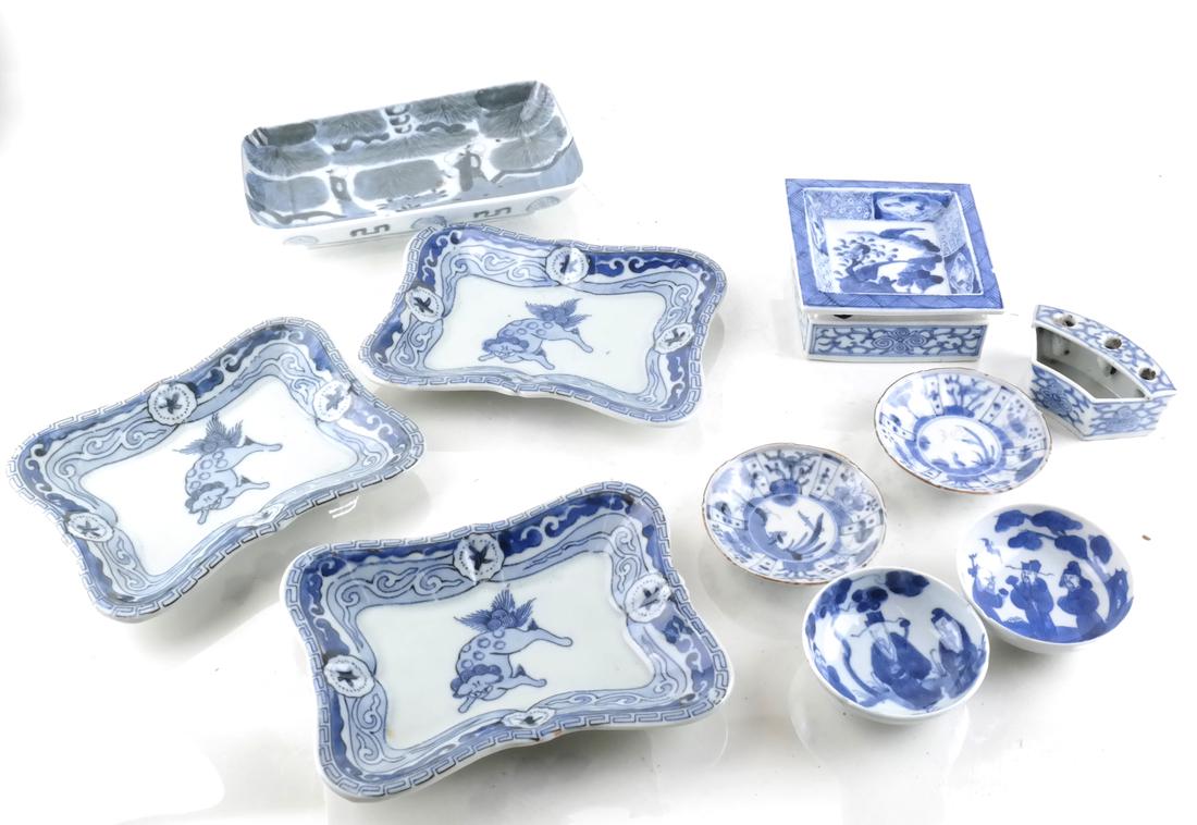 Ten Asian Decorated Trays and Bowls (1 of 9)