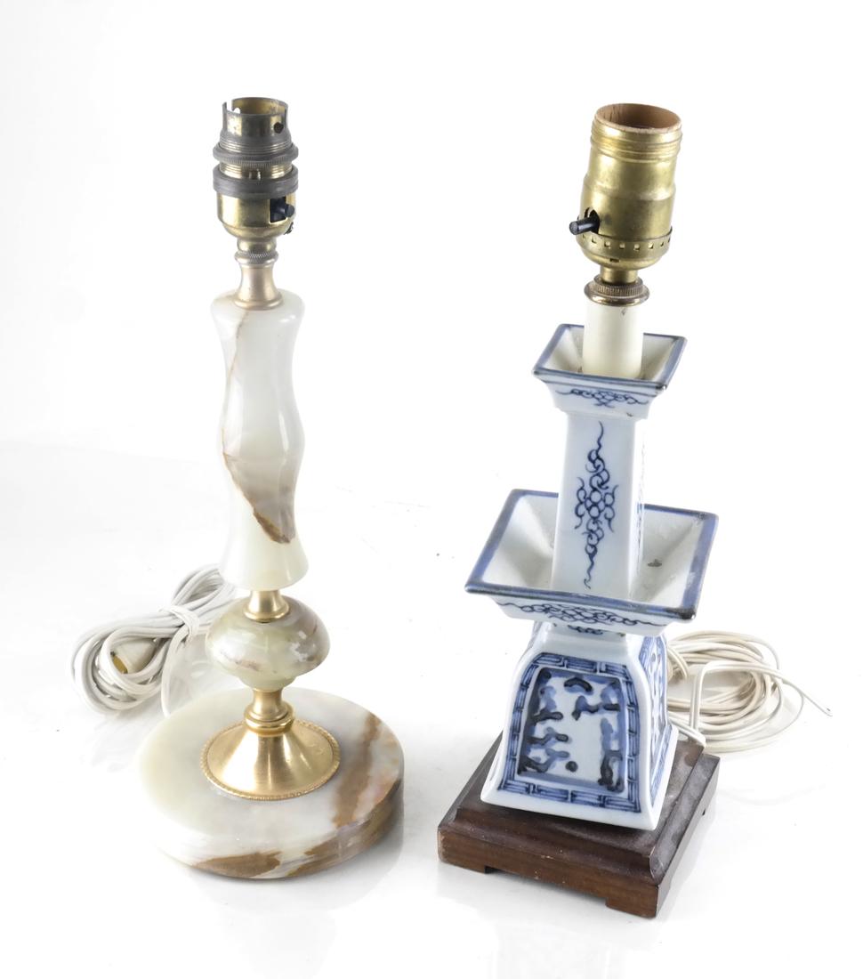 Two Lamps: Porcelain, Onyx (1 of 5)
