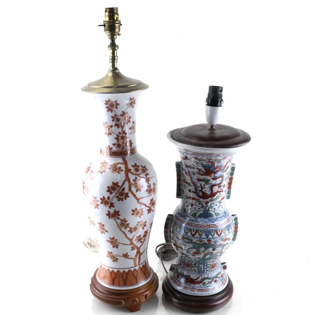 Two Asian Decorated Lamps (1 of 6)