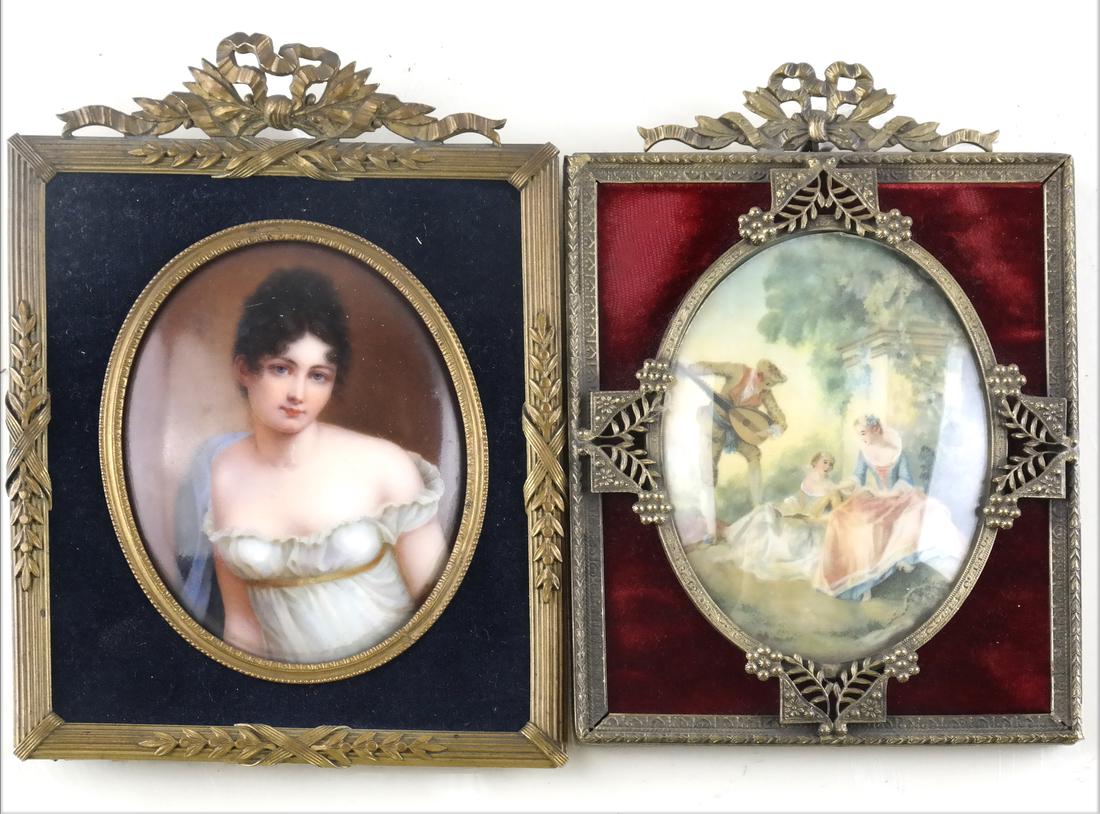 Two Miniatures "Madame Recamier" and "Courtiers" (1 of 4)