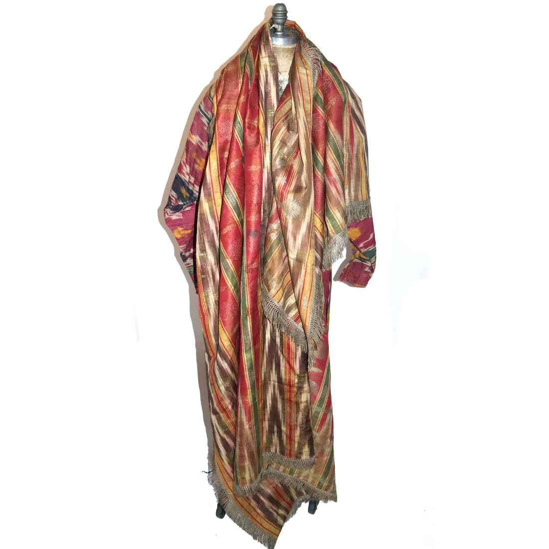 Central Asian Waxed Silk Ikat Robe (1 of 5)
