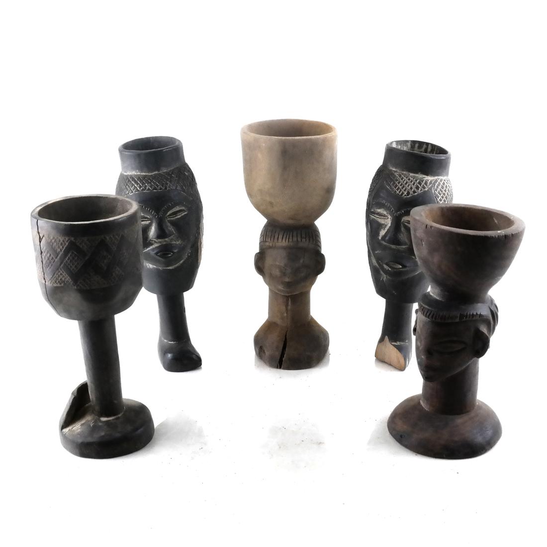 Tribal Wood Group of Five Objects (1 of 6)