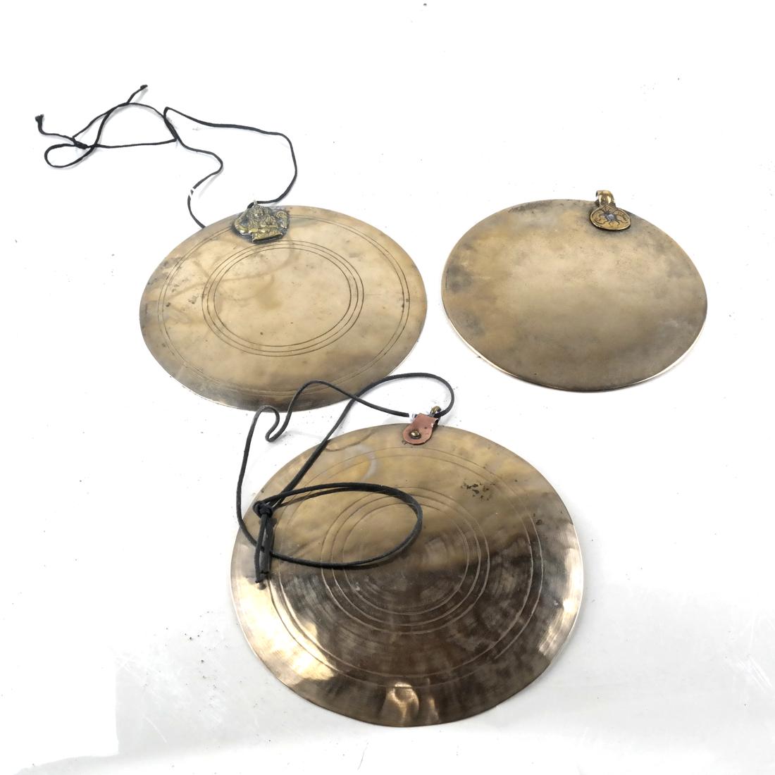 Three Indian Brass Pendants (1 of 5)