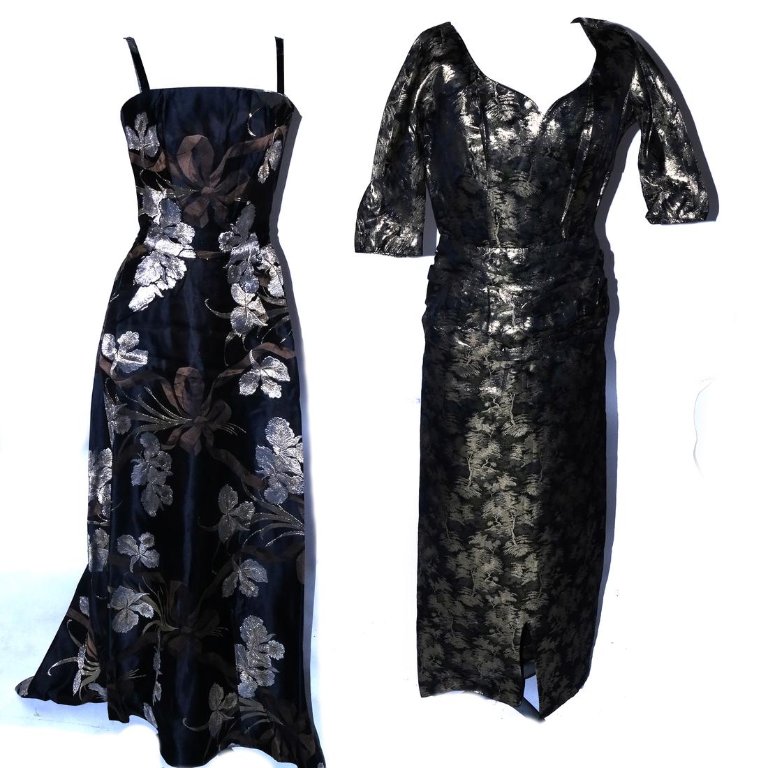 Two Black Silk Evening Dresses including Philip Hulitar (1 of 9)