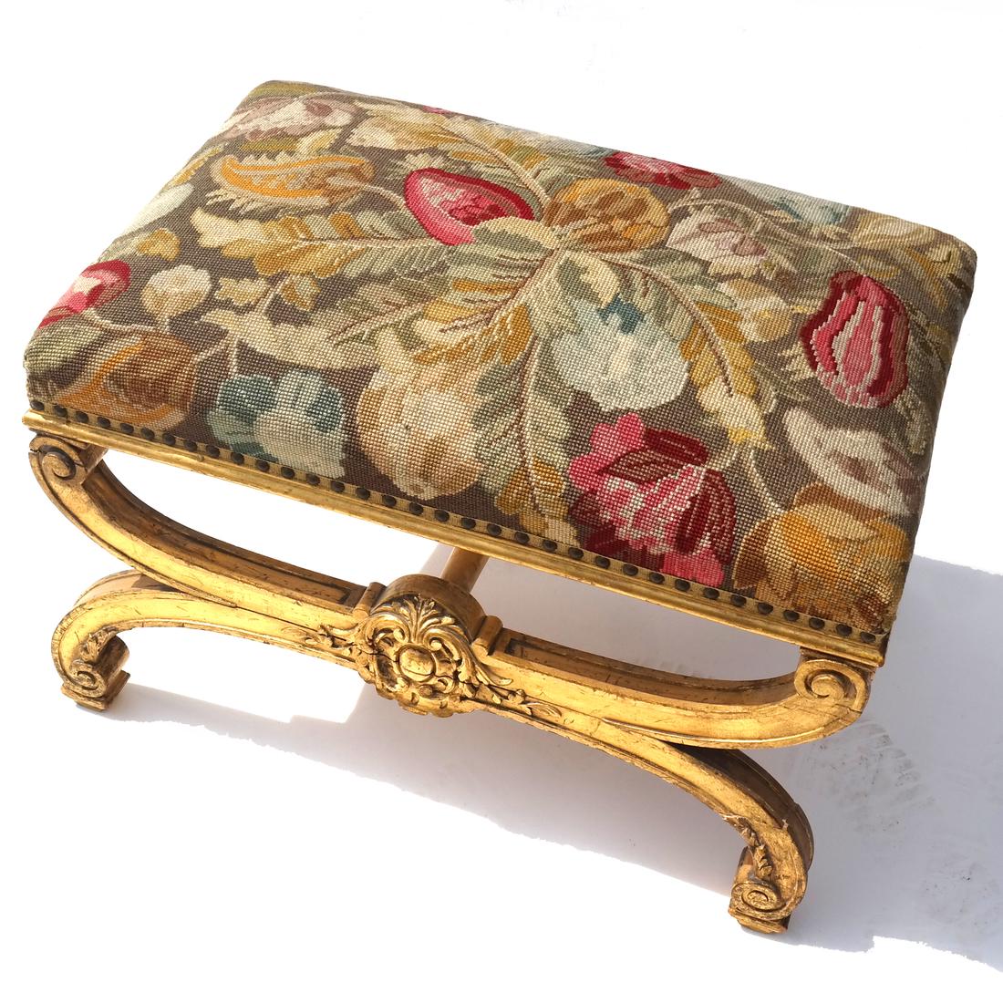 19th Century French Gilt Wood Bench (1 of 4)