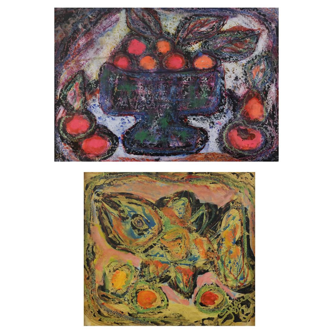 Two Works - Still Life with Table, and An Abstract (1 of 8)