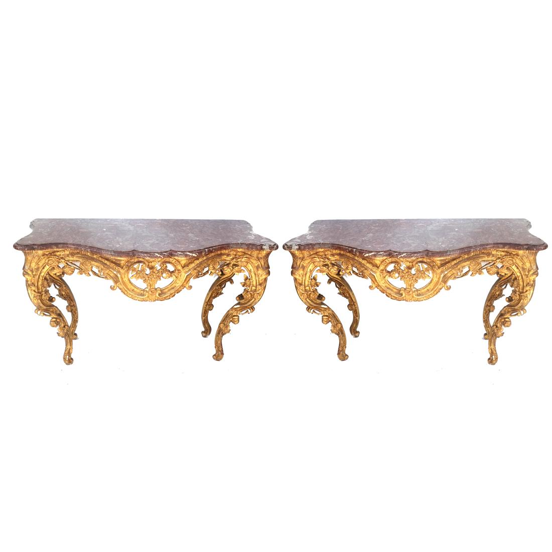 Pair of 19th Century Ornate French-Style Consoles (1 of 7)