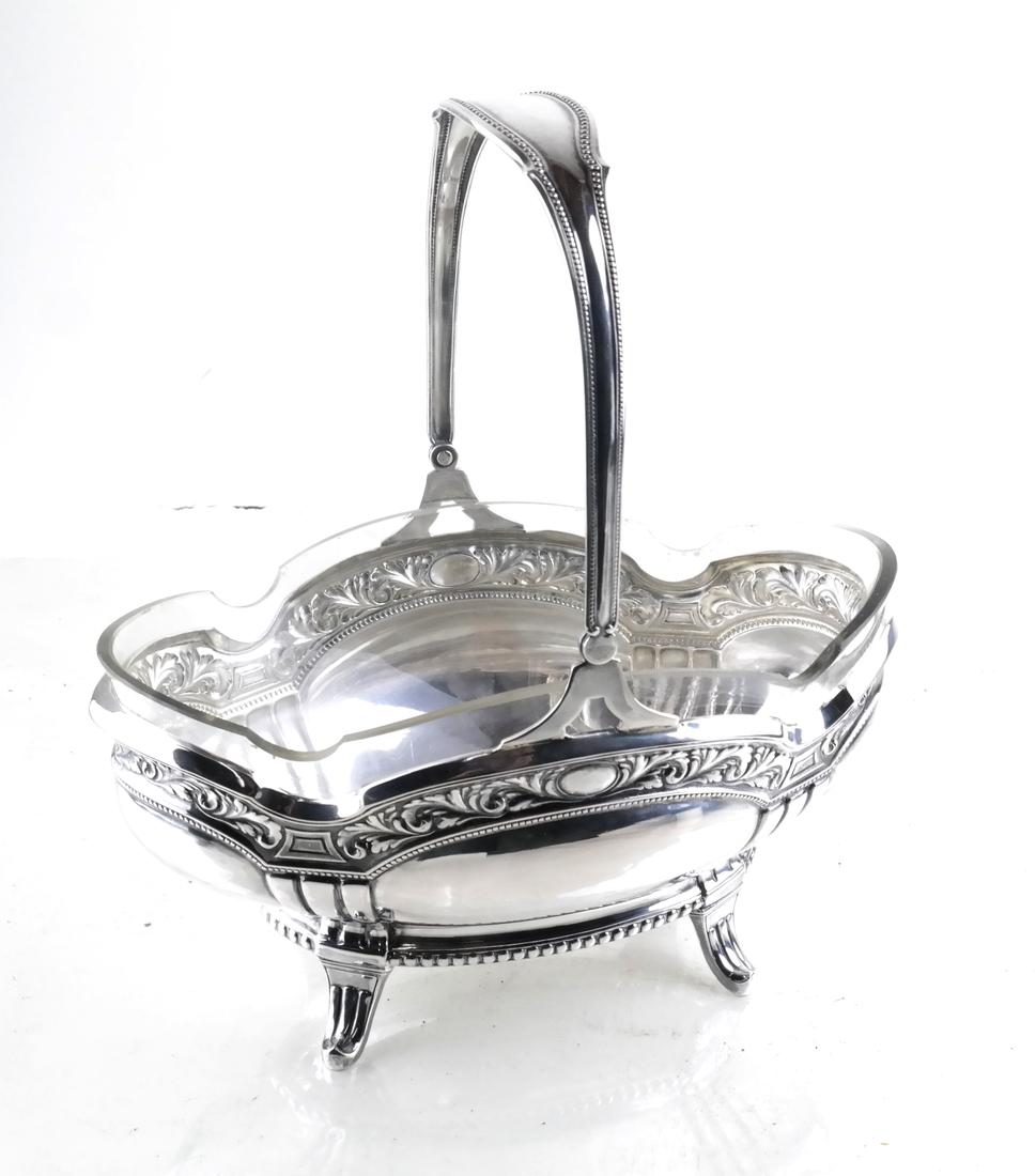 .800 Silver Footed Basket, 10.5 ozt. (1 of 7)