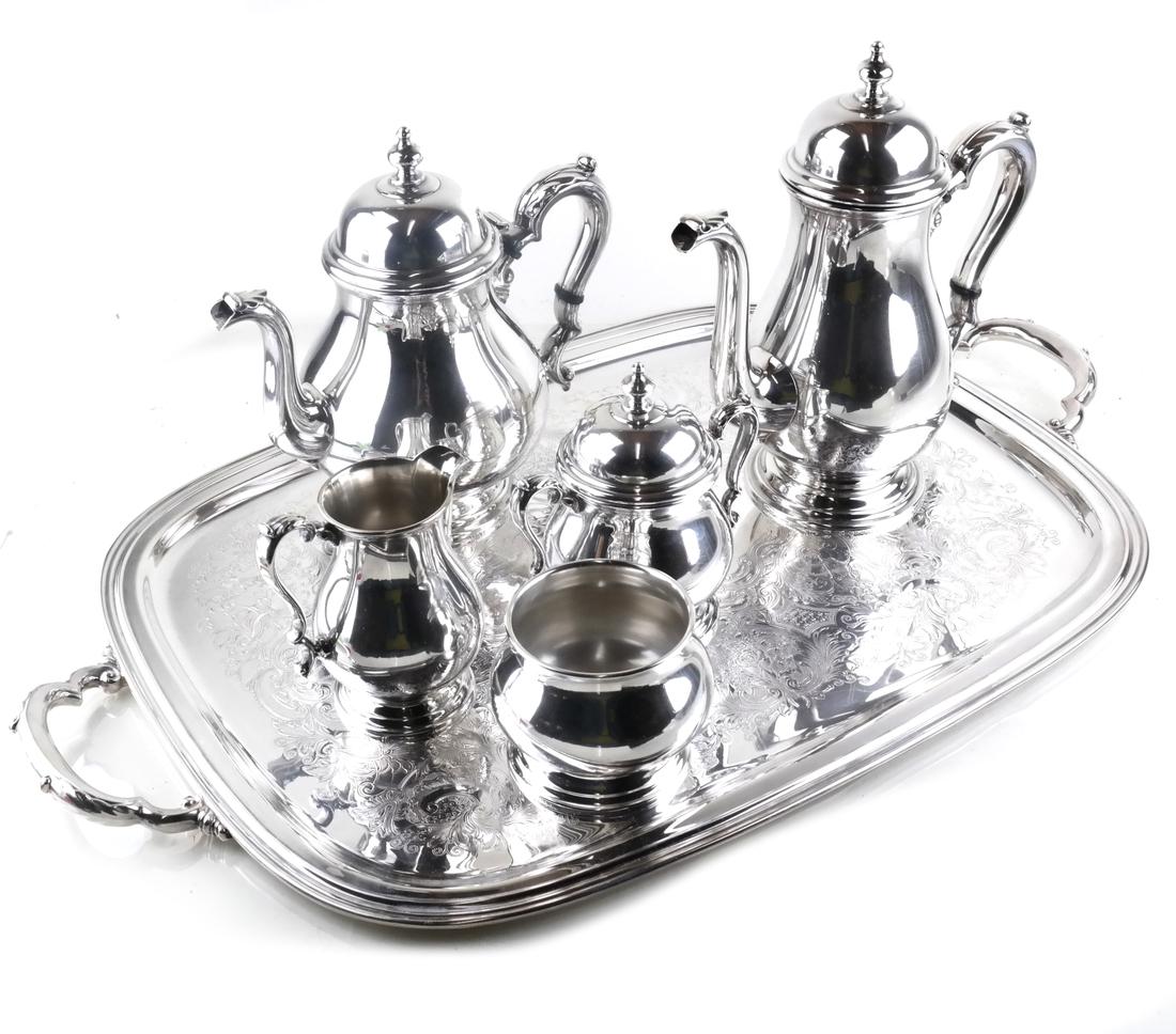 International Sterling Silver 5-Pc. Tea Set (1 of 9)