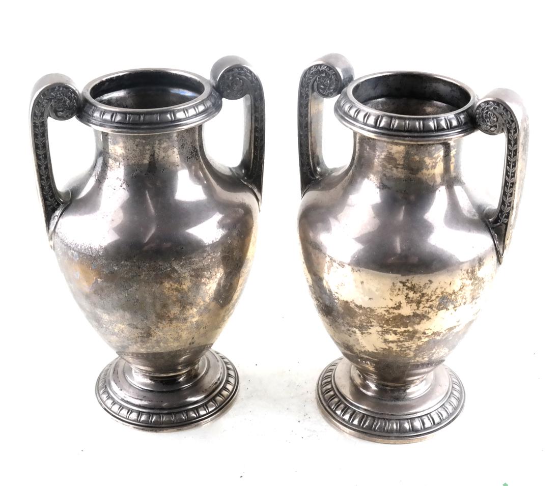 Black, Starr & Frost - Two Silver Vases (1 of 4)