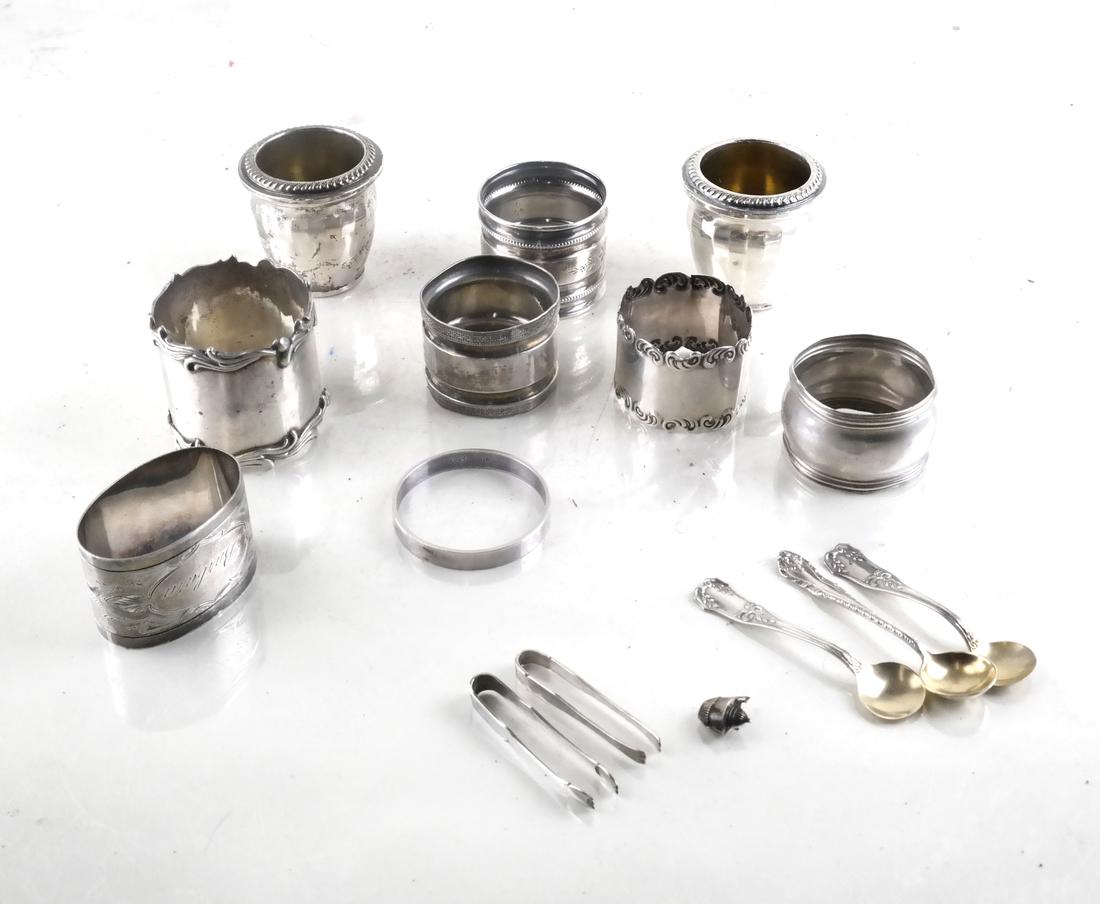 Six Silver Napkins Rings and Cups (1 of 5)