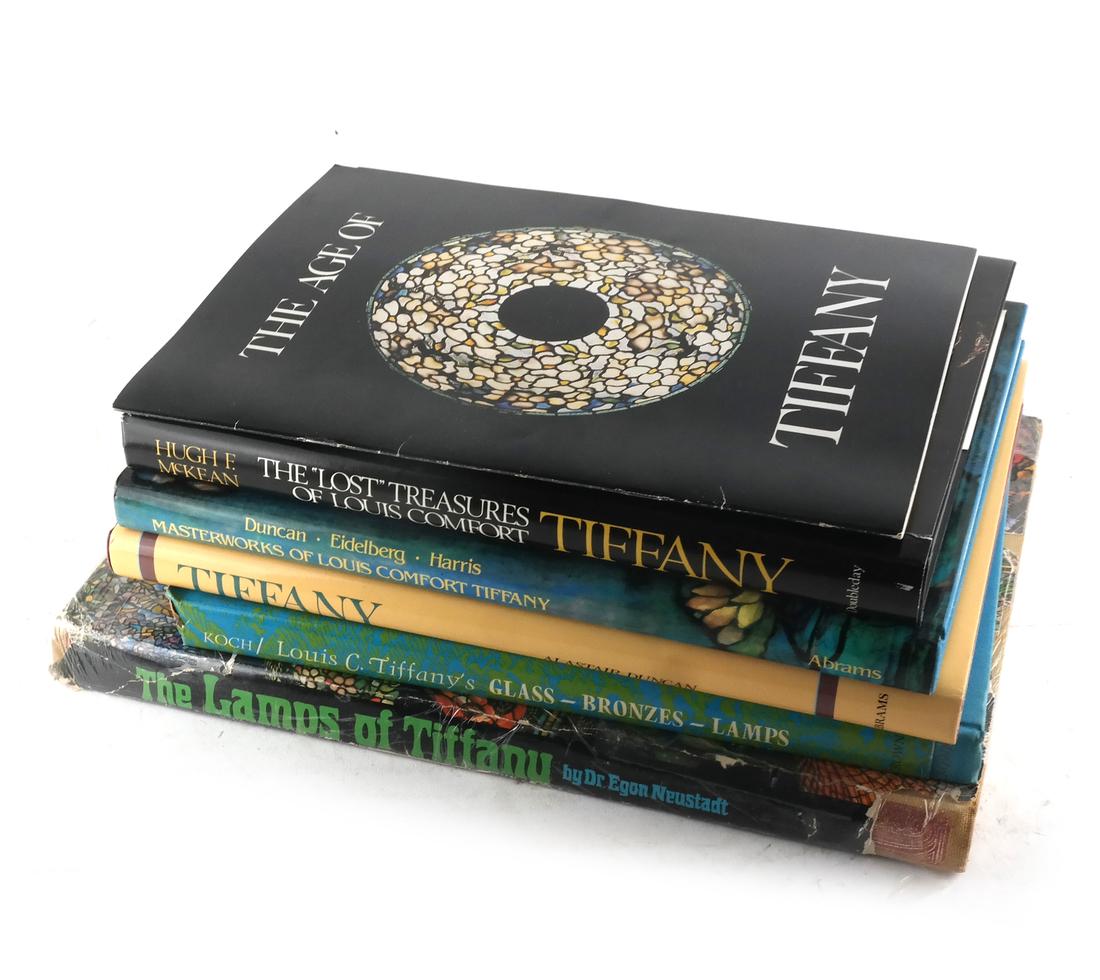 Books: L.C. Tiffany, Tiffany Lamps, etc.: Includes books on Louis Comfort Tiffany, Tiffany lamps and glass, journals, etc.