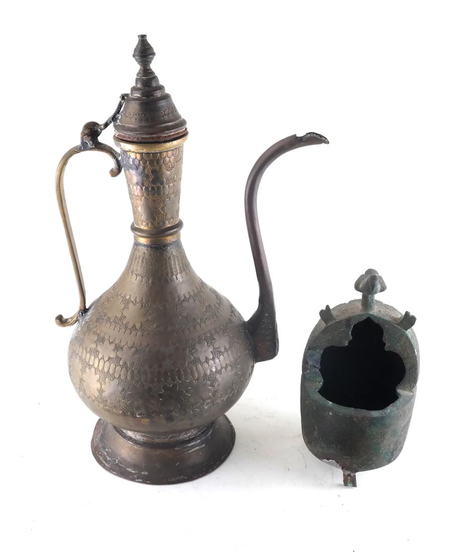 Antique Bronze Censer; Pitcher (1 of 8)
