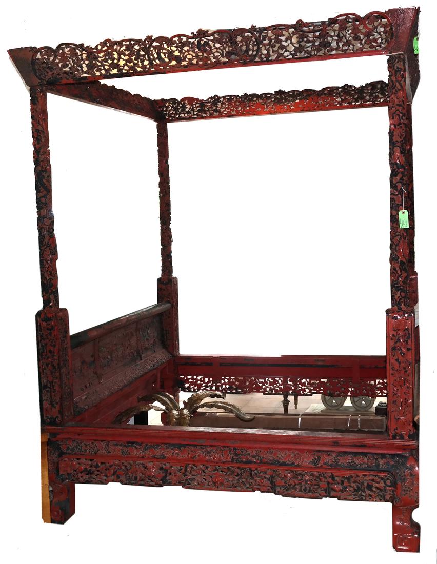 18th-19th C. Chinese Opium - Wedding Bed (1 of 7)