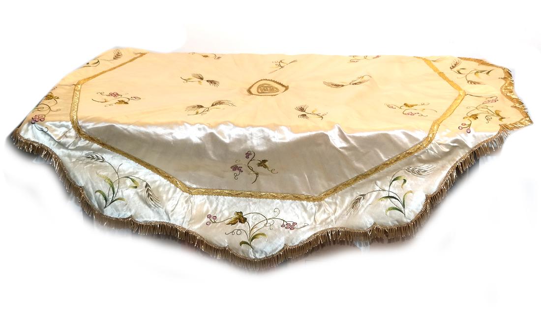 Chinese Cream Silk Tablecloth (1 of 5)