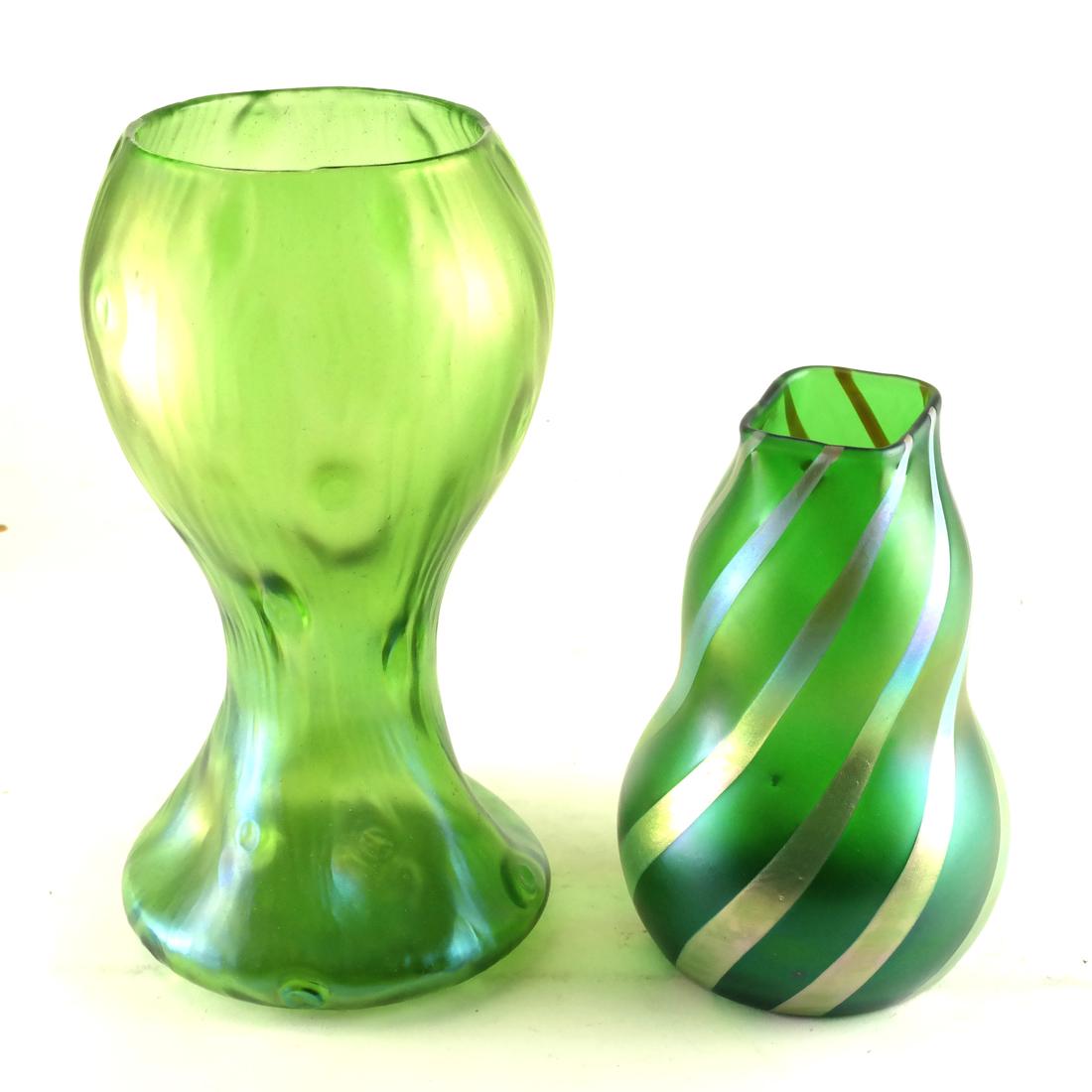 Bohemian Glass Loetz-Type Vases (1 of 5)
