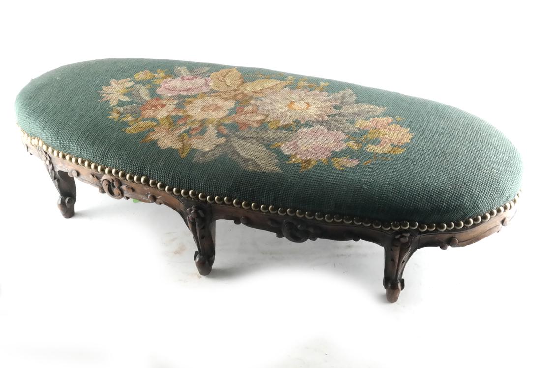 Antique French Six-Leg Stool (1 of 3)