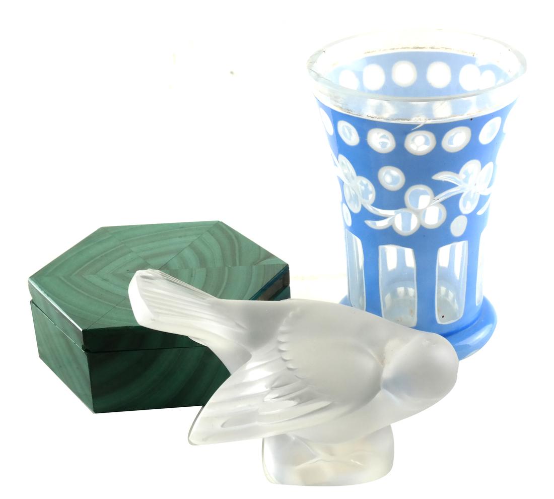 Malachite, Lalique, Bohemian Glass (1 of 4)